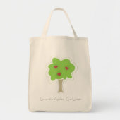 Groen. Apple Grocery Bag Tote Bag (Voorkant)