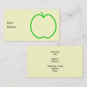 Groen Apple-overzicht. Visitekaartje (Voorkant / Achterkant)