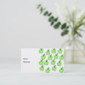 Groen Apple Pattern. Visitekaartje (Staand voorkant)