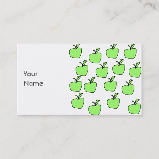 Groen Apple Pattern. Visitekaartje (Voorkant)