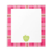 Groen Apple Pink Pset Leraar Notitieblok (Voorkant)
