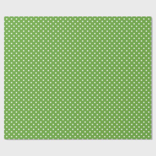 Groen Apple Polka Dot Pattern Cadeaupapier (Vlak)