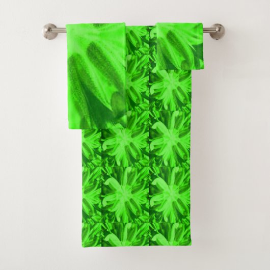 Groen Apple sla met andere tonen Bad Handdoek (Insitu)