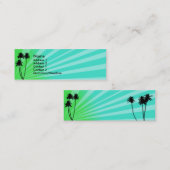 Groen/Aqua Tropisch Profielkaart Mini Visitekaartje (Voorkant / Achterkant)