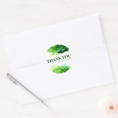 Groen Aquarel Abstract Klein Zakelijk Bedankt Ronde Sticker (Envelop)