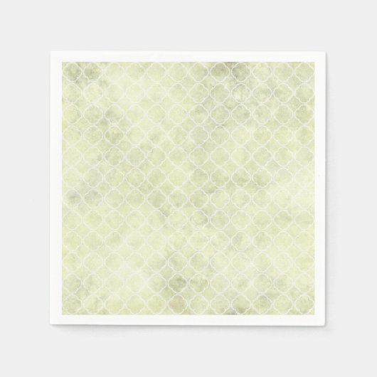 Groen Aquarel Abstract Pastel Servet (Voorkant)