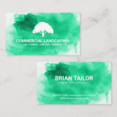 Groen Aquarel | Boom Visitekaartje (Voorkant / Achterkant)