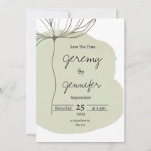 Groen Aquarel Portret minimalistisch Eenvoudig