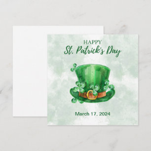 Groen Aquarel St. Patrick's Day Feestdagenkaart