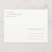 GROEN AQUAREL VARENLOOF Opslagdatum Aankondigingskaart (Achterkant)