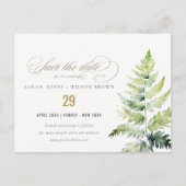 GROEN AQUAREL VARENLOOF Save the date Aankondigingskaart (Voorkant)