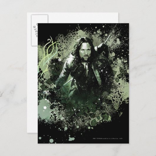 Groen Aragorn Vector Collage Briefkaart (Voorkant / Achterkant)