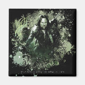 Groen Aragorn Vector Collage Magneet (Voorkant)