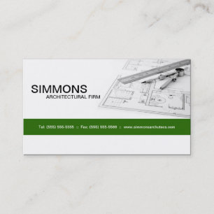 Groen Architectonisch Blauw Print Visitekaartje