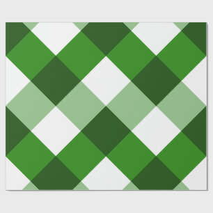 Groen Argyle Diamantpatroon Cadeaupapier