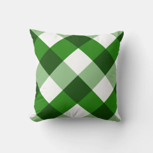 Groen Argyle Diamantpatroon Kussen