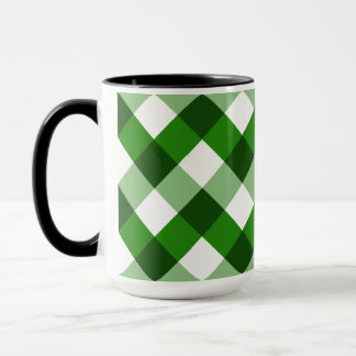 Groen Argyle Diamantpatroon Mok