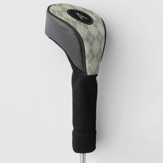  Groen Argyle Monogram Golf Club Hoesje Cadeau Golfheadcover (Schuin)