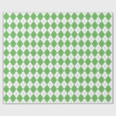 Groen Argyle Patroon Golf Cadeaupapier (Vlak)