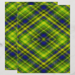 Groen Argyle scrapboekpapier 2-zijdige pagina