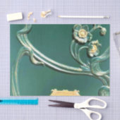 Groen, art nouveau, belle epoque, wood work, , tissuepapier (Craft)