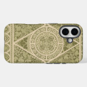 groen art nouveau bloemmotief Case-Mate iPhone case (Achterkant (horizontaal))