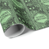 Groen Art Nouveau inpakpapier (Rol Hoek)