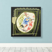 Groen artikel 2 Afdruk met omhulde doek Canvas Afdruk (Insitu (Houten vloer))