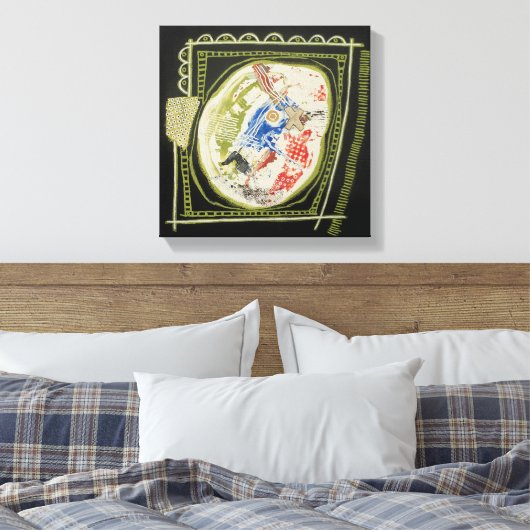 Groen artikel 2 Afdruk met omhulde doek Canvas Afdruk (Insitu (Slaapkamer))