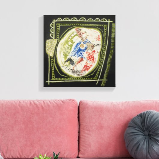 Groen artikel 2 Afdruk met omhulde doek Canvas Afdruk (Insitu (Woonkamer))