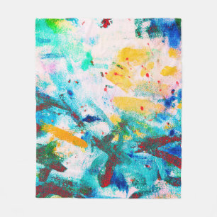 Groen artistiek kanaal. Paarse Cool Illustratie. o Fleece Deken