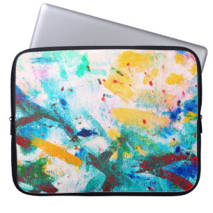 Groen artistiek kanaal. Paarse Cool Illustratie. o Laptop Sleeve