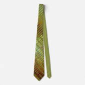 Groen Asymmetrisch Gestreept Geometrisch Retro Stropdas (Voorkant)