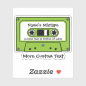 Groen audio-Cassettebandje Sticker (Vel)