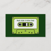 Groen audio-Cassettebandje Visitekaartje (Achterkant)