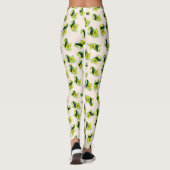 Groen Avocados-Waterverf Leggings (Achterkant)