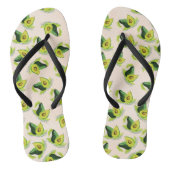 Groen Avocados-Waterverf Teenslippers (Voetbed)