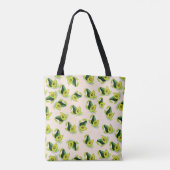Groen Avocados-Waterverf Tote Bag (Achterkant)