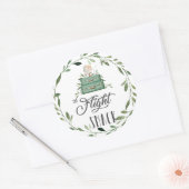 Groen Avontuur Koffer In Vlucht Hapje Favoriet Ronde Sticker (Envelop)
