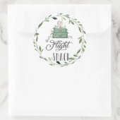 Groen Avontuur Koffer In Vlucht Hapje Favoriet Ronde Sticker (Tas)