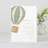 Groen Avontuur wacht Baby shower Uitnodiging (Staand voorkant)