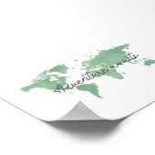 Groen avontuur wacht op landschapsprint poster (Hoek)