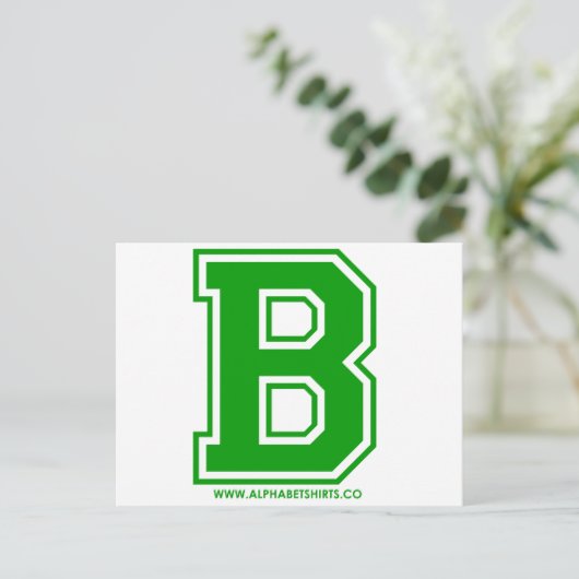 Groen B Briefkaart (Staand voorkant)