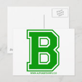 Groen B Briefkaart (Voorkant / Achterkant)