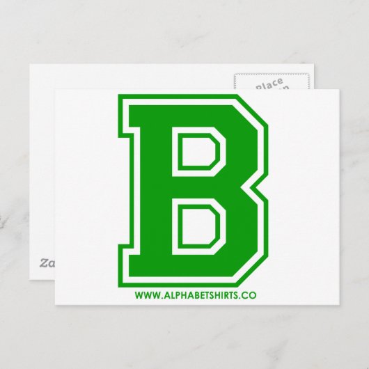 Groen B Briefkaart (Voorkant / Achterkant)