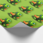 Groen Baby 3D-opvulpapier voor schildpadden Cadeaupapier (Hoek)