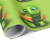 Groen Baby 3D-opvulpapier voor schildpadden Cadeaupapier (Rol Hoek)