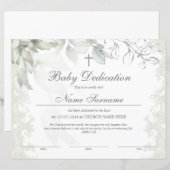 Groen Baby Dedicatiecertificaat, doop (Voorkant / Achterkant)