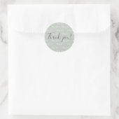 Groen Baby Meisje Script Modern Hart Bedankt Ronde Sticker (Tas)