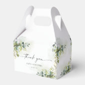Groen Baby shower Favor Box Bedankdoosjes (Achterkant)